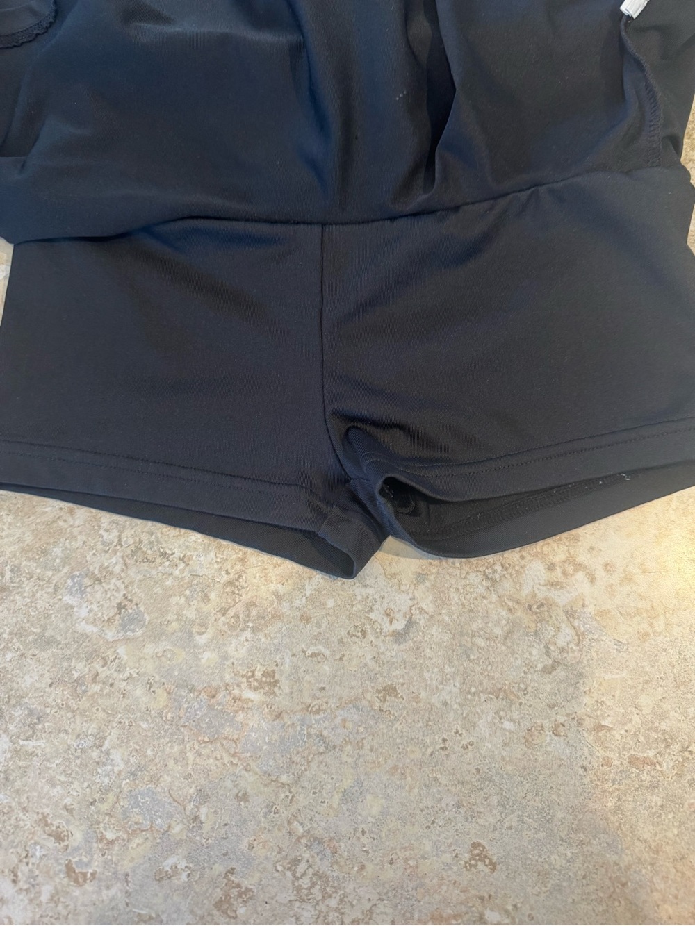 Girls' Black Athletic Cheer Skort with Flare - Picture 3 of 4